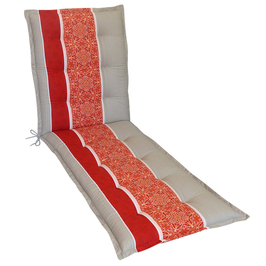 Liegenauflage VALERIA - Orange Gestreift