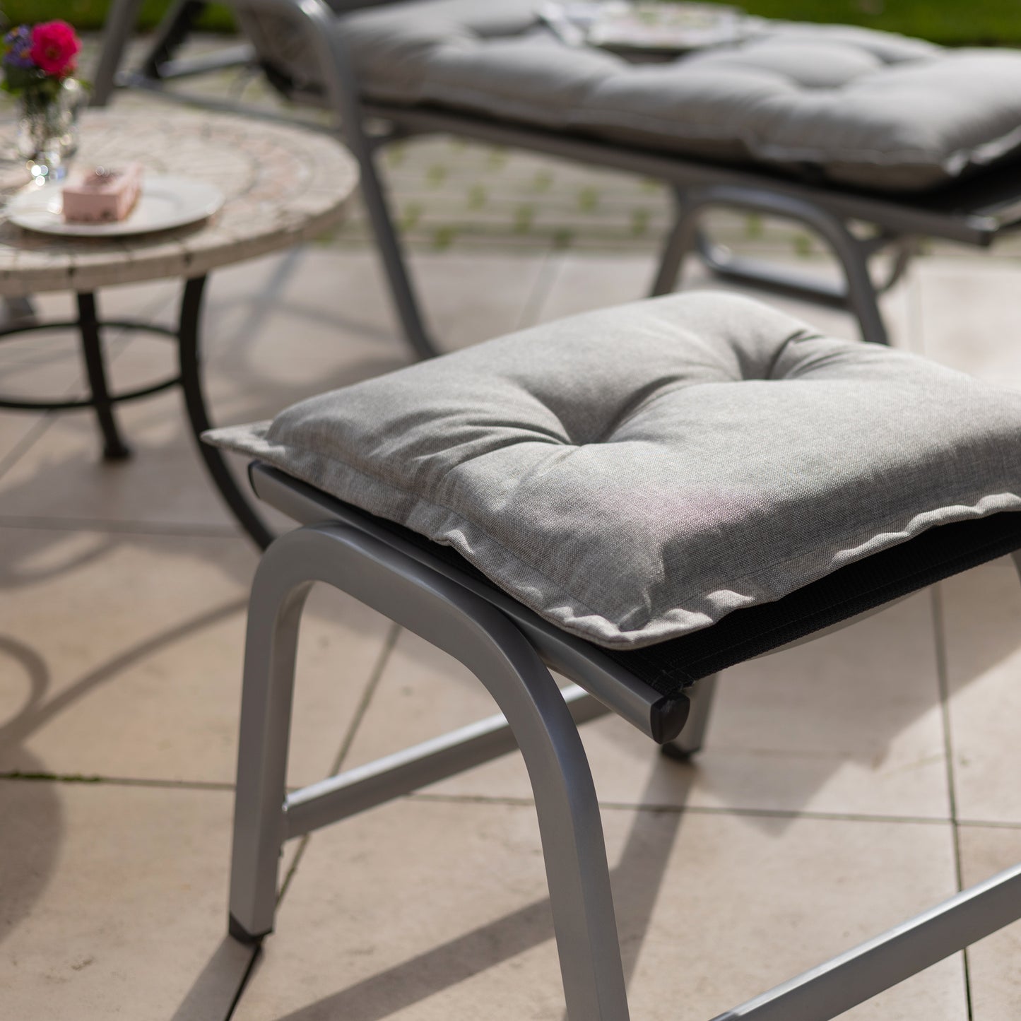 Hockerauflage AVA Sun-Guard - Silber