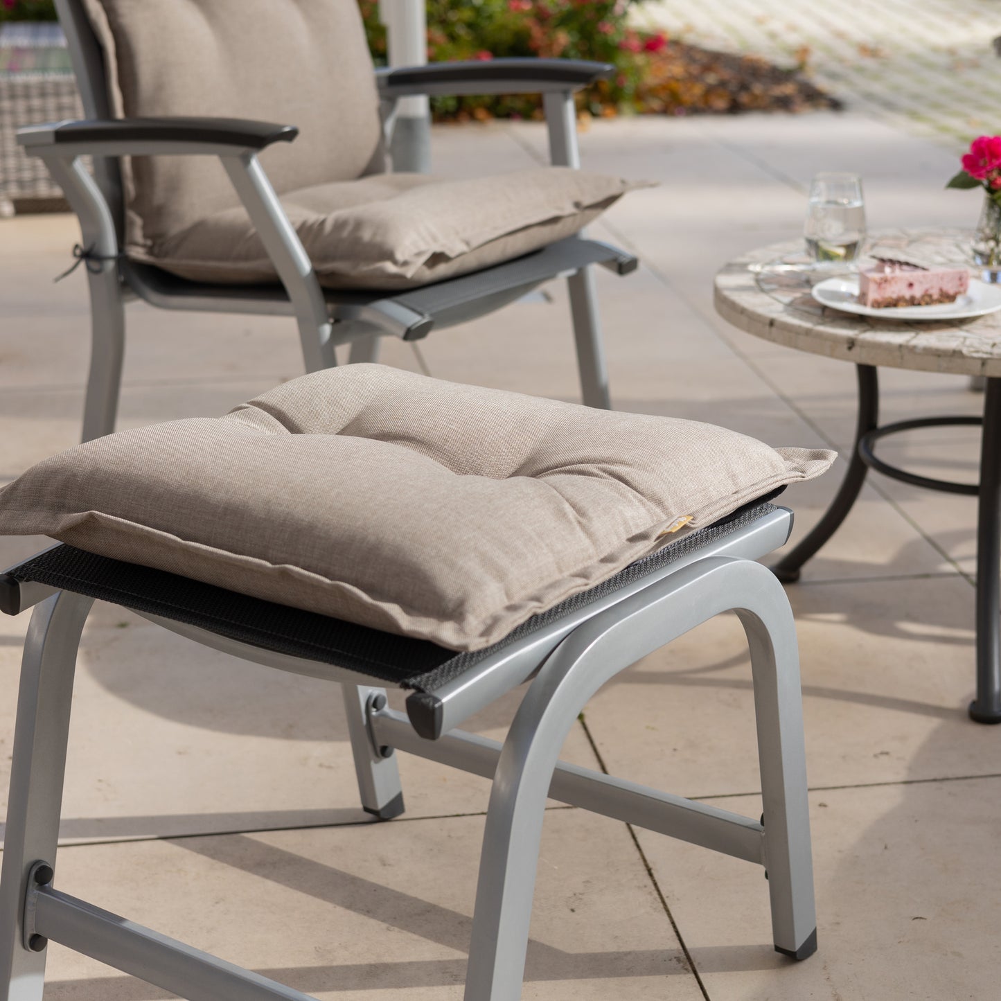 Hockerauflage AVA Sun-Guard - Taupe