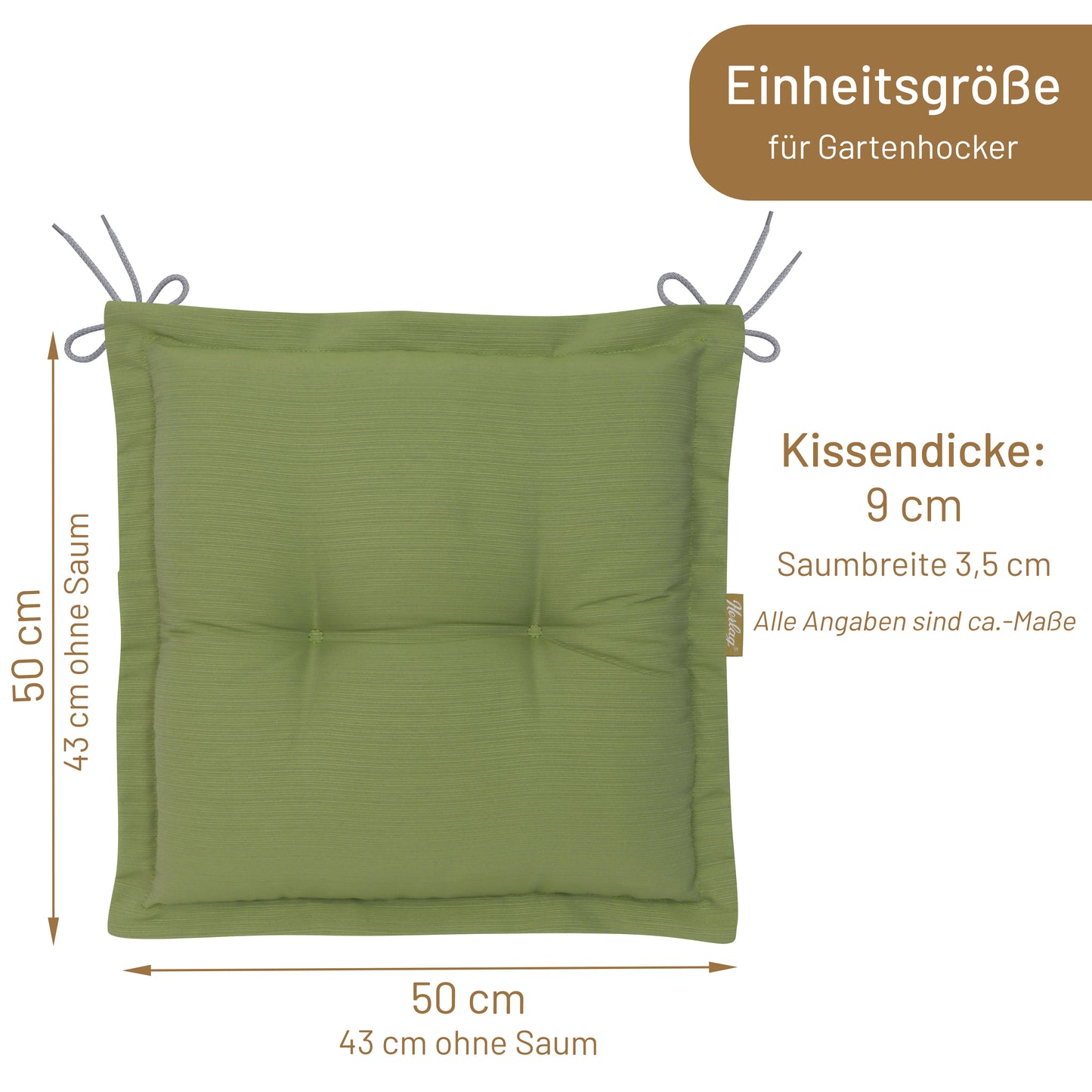 Hockerauflage AVA - Grün