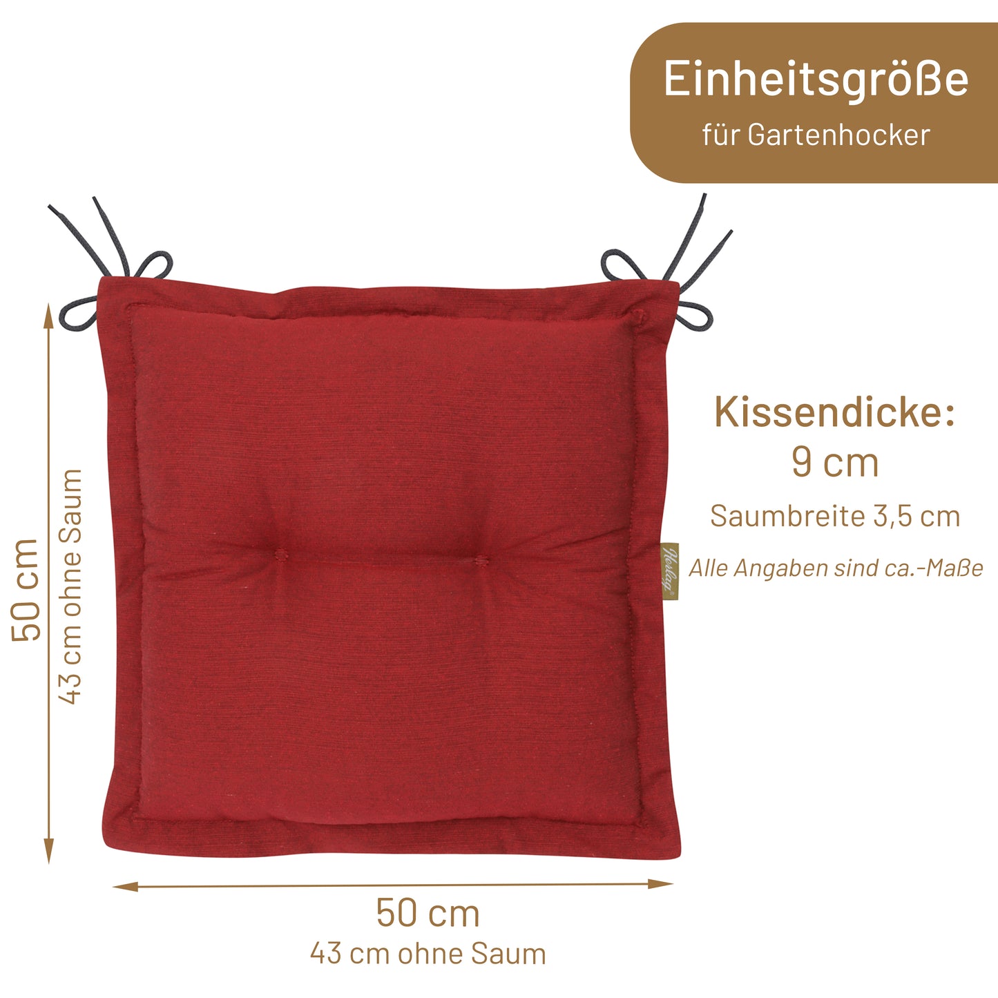 Hockerauflage AVA - Rot