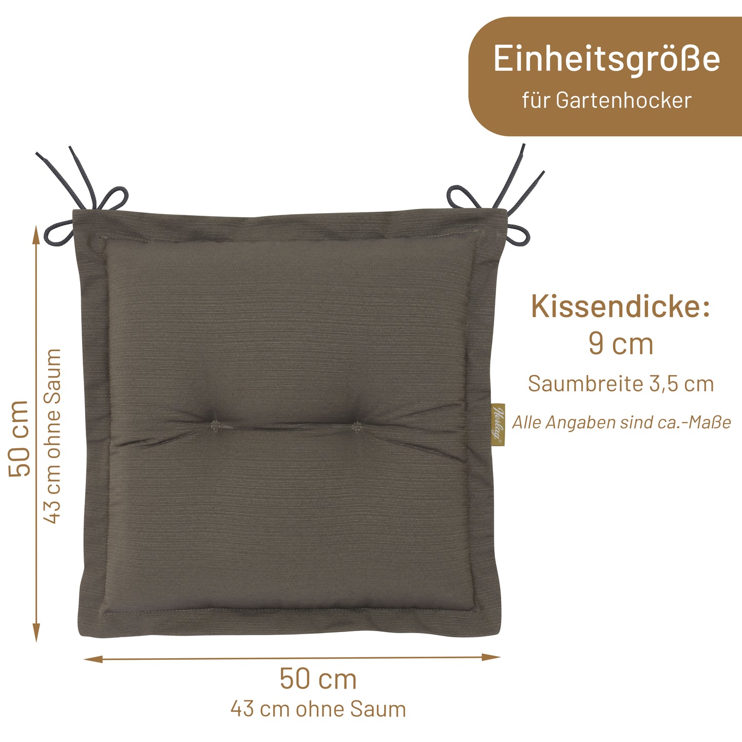 Hockerauflage AVA - Taupe