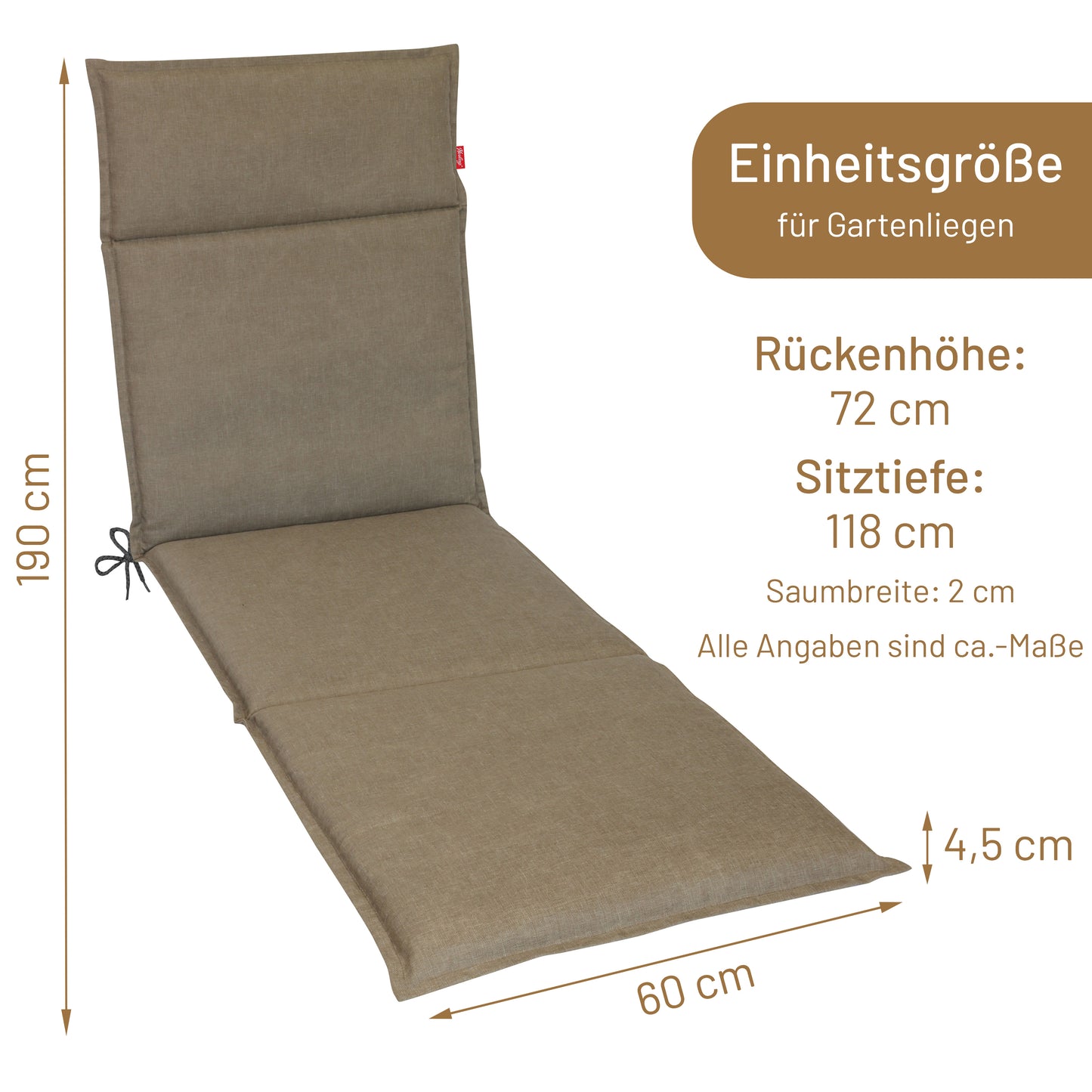 Liegenauflage BEA - Taupe