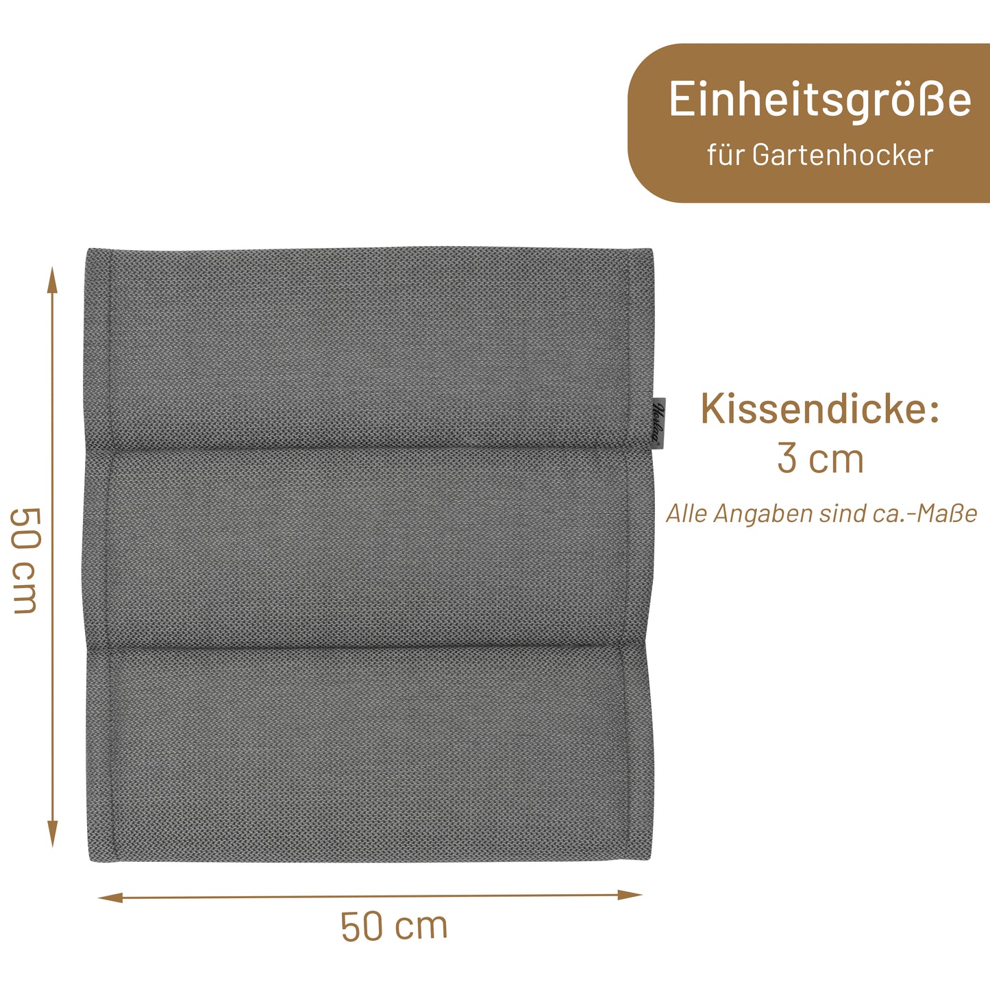 Hockerauflage LINNEA - Grau