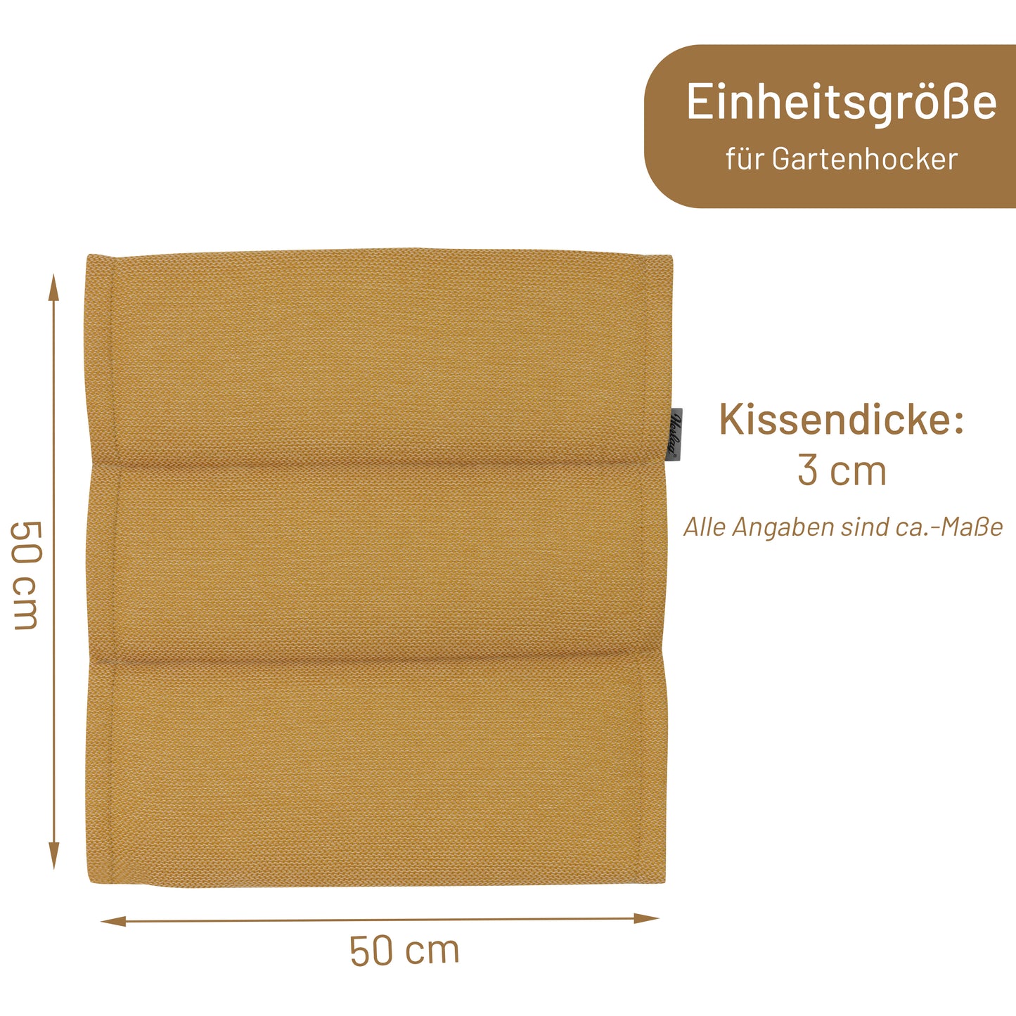 Hockerauflage LINNEA - Senfgelb