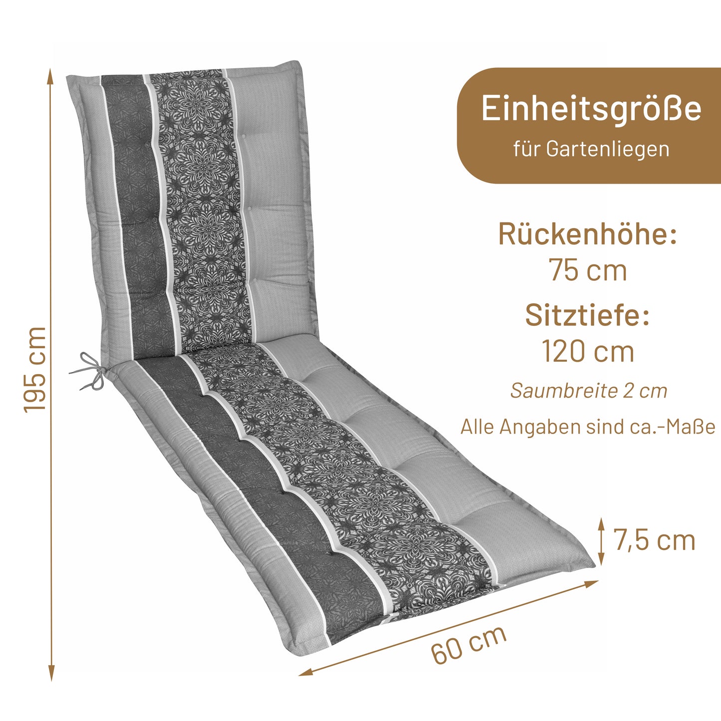 Liegenauflage VALERIA Gestreift
