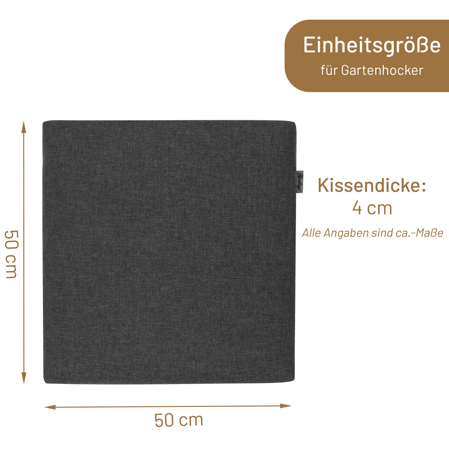 Hockerauflage SUNNY - Anthrazit