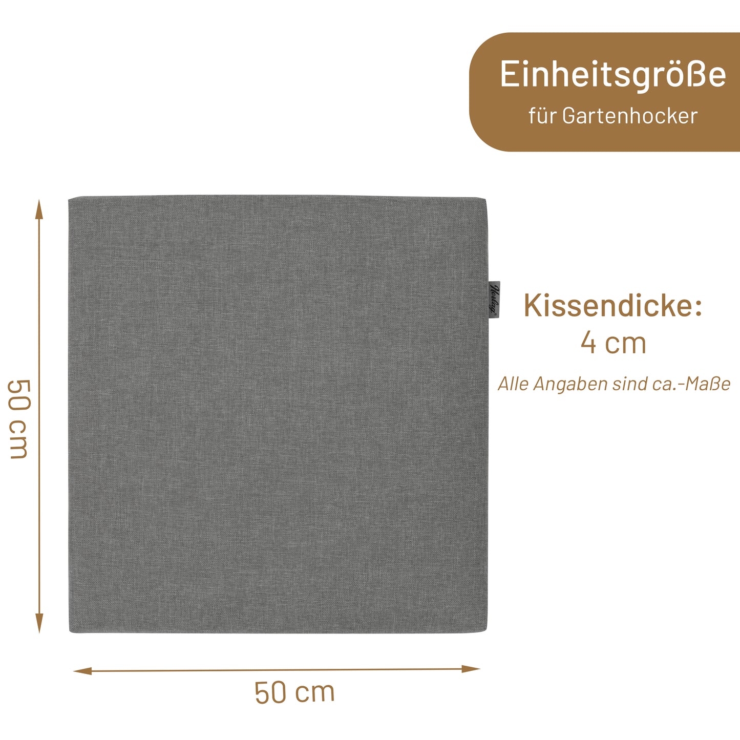 Hockerauflage SUNNY - Grau