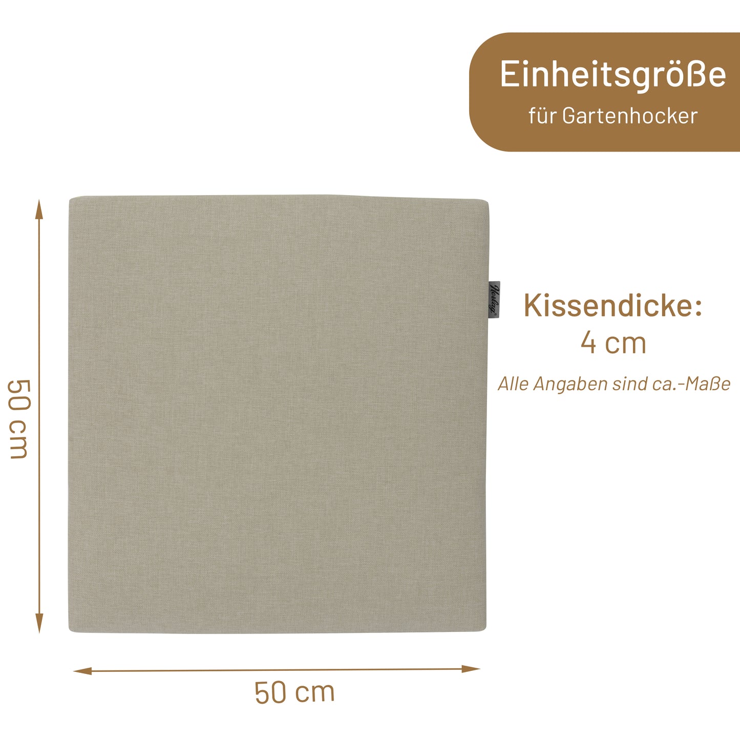 Hockerauflage SUNNY - Natur