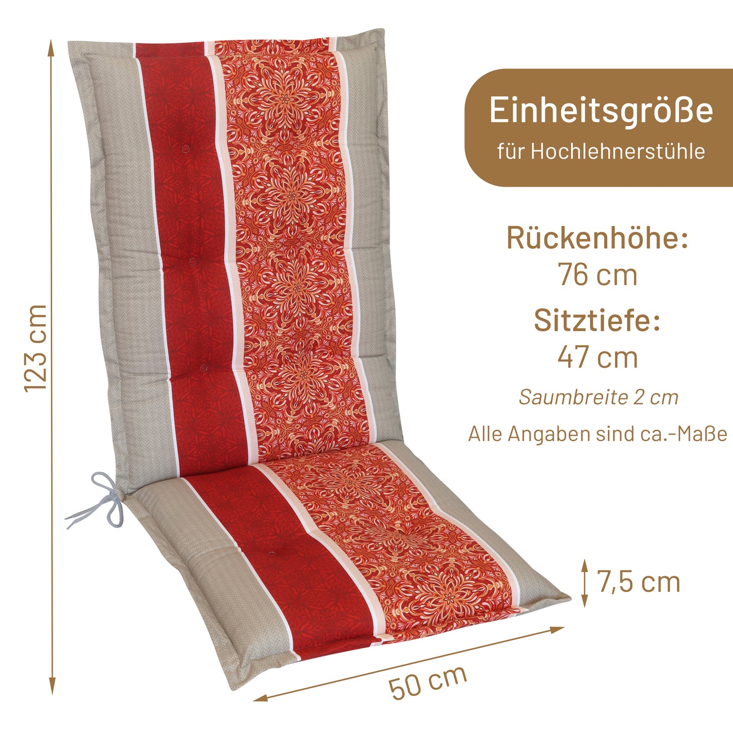 Hochlehner VALERIA - Rot/Orange-Gestreift