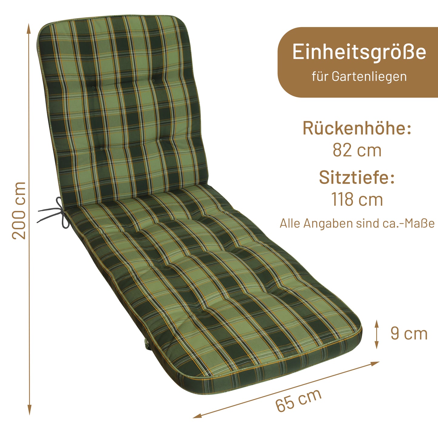 Liegenauflage TILLY Kariert