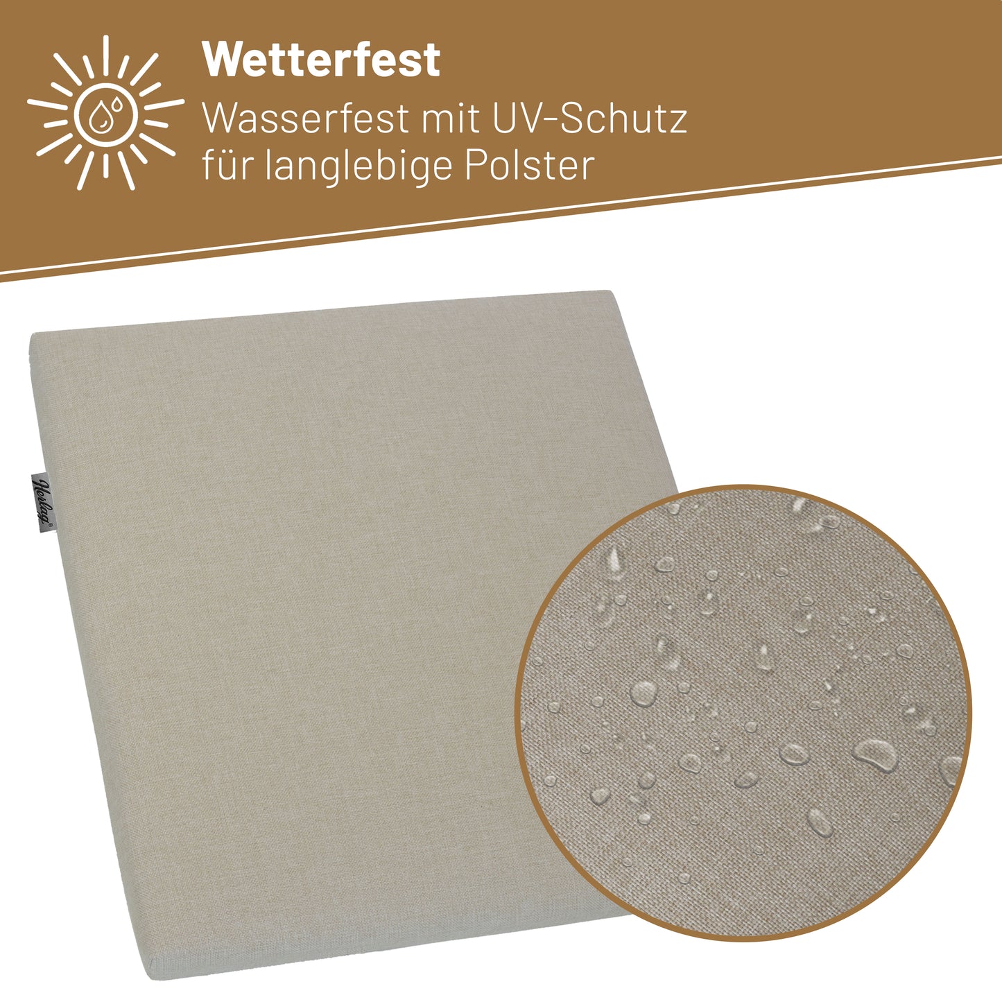 Hockerauflage SUNNY - Natur