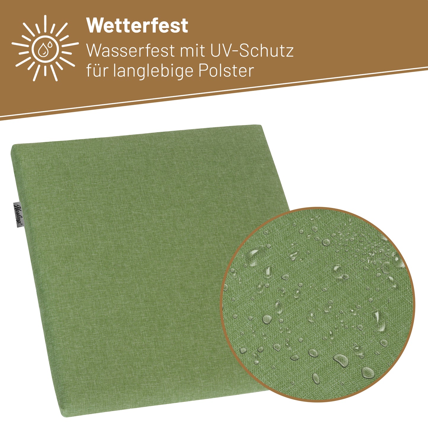 Hockerauflage SUNNY - Oliv