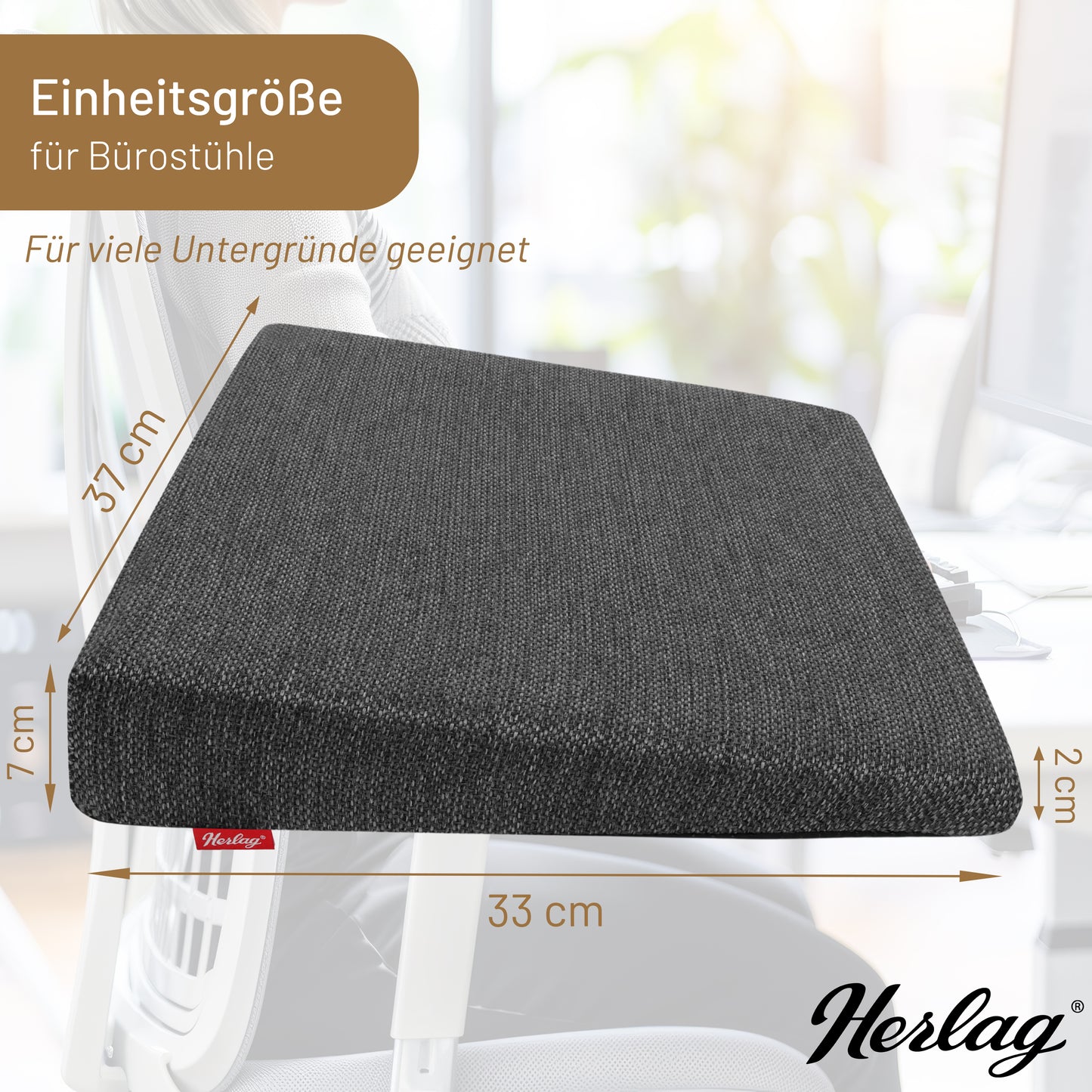 Keilkissen STELLA - Schwarz