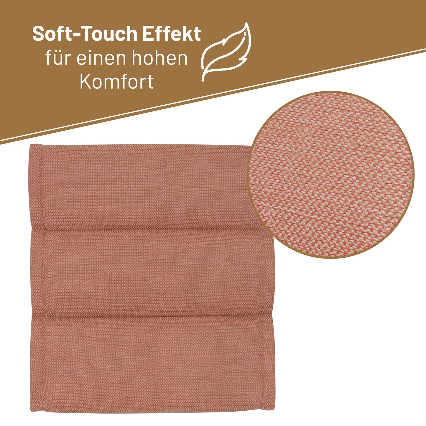 Hockerauflage LINNEA - Rosa