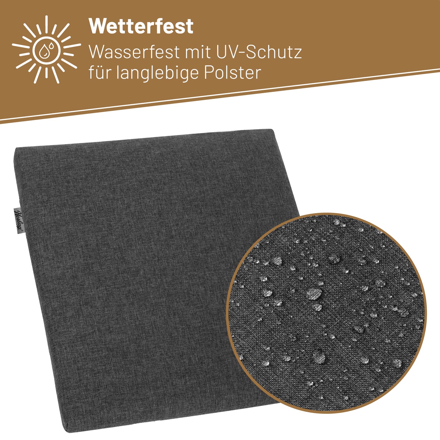 Hockerauflage SUNNY - Anthrazit