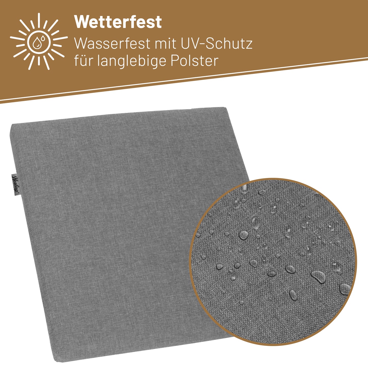 Hockerauflage SUNNY - Grau