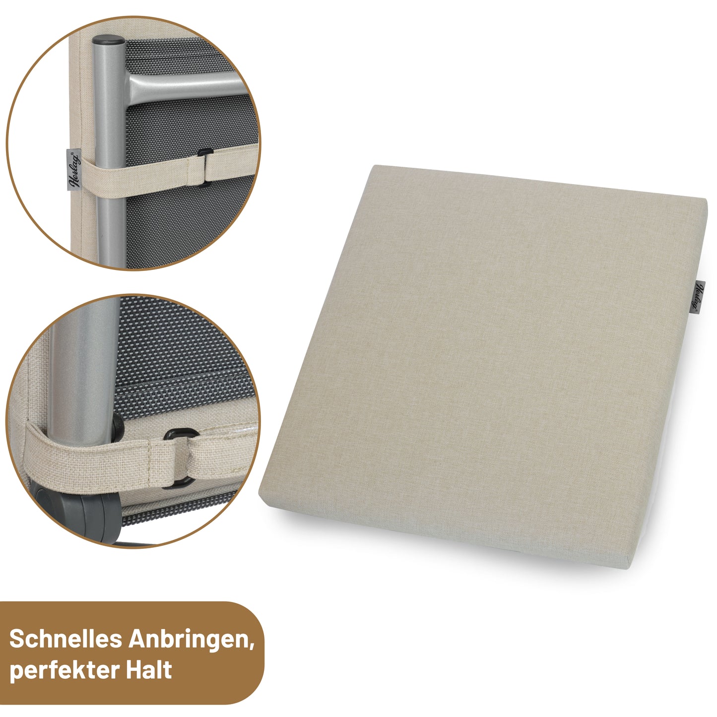 Hockerauflage SUNNY - Natur