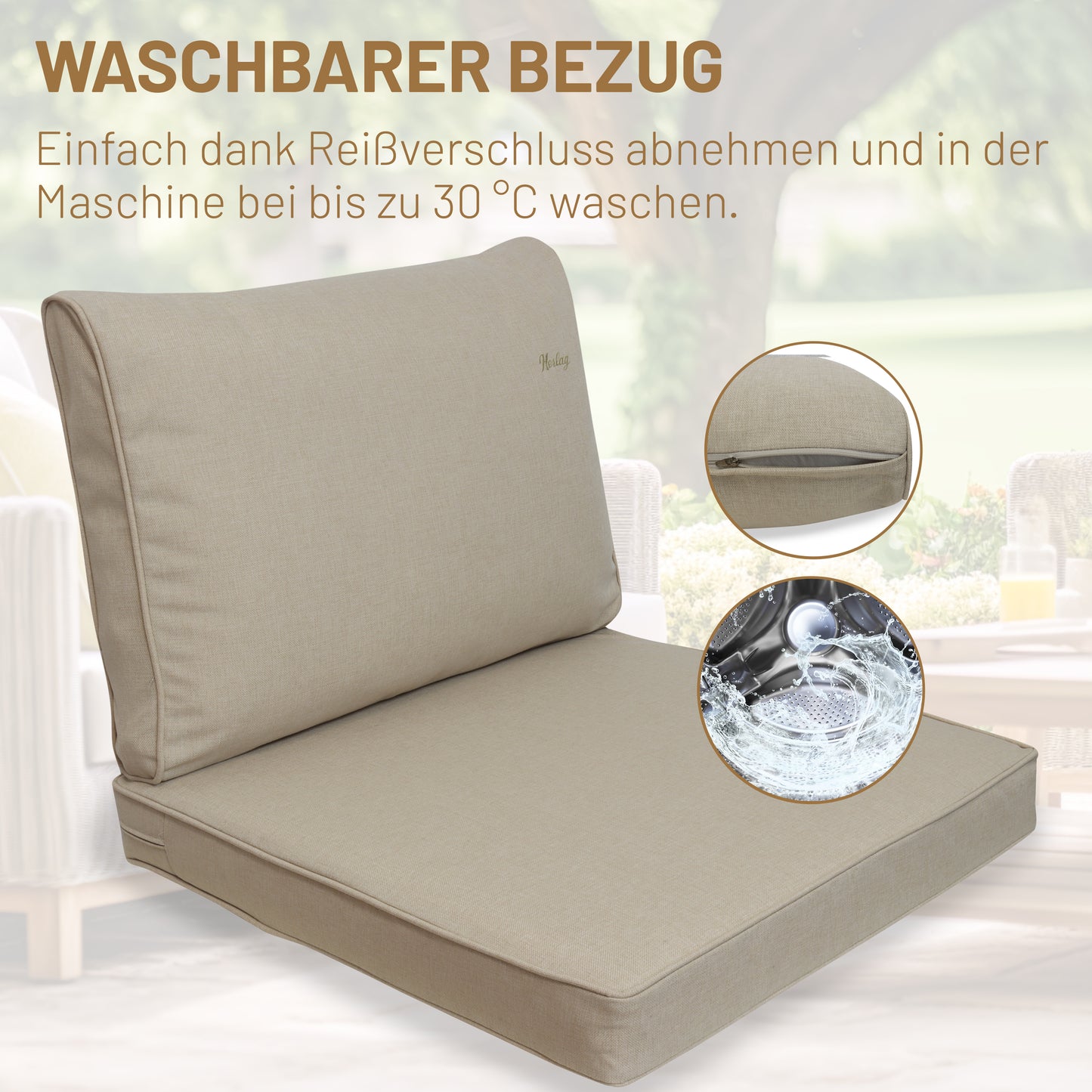 Loungekissen SUNNY - Natur 70x70cm