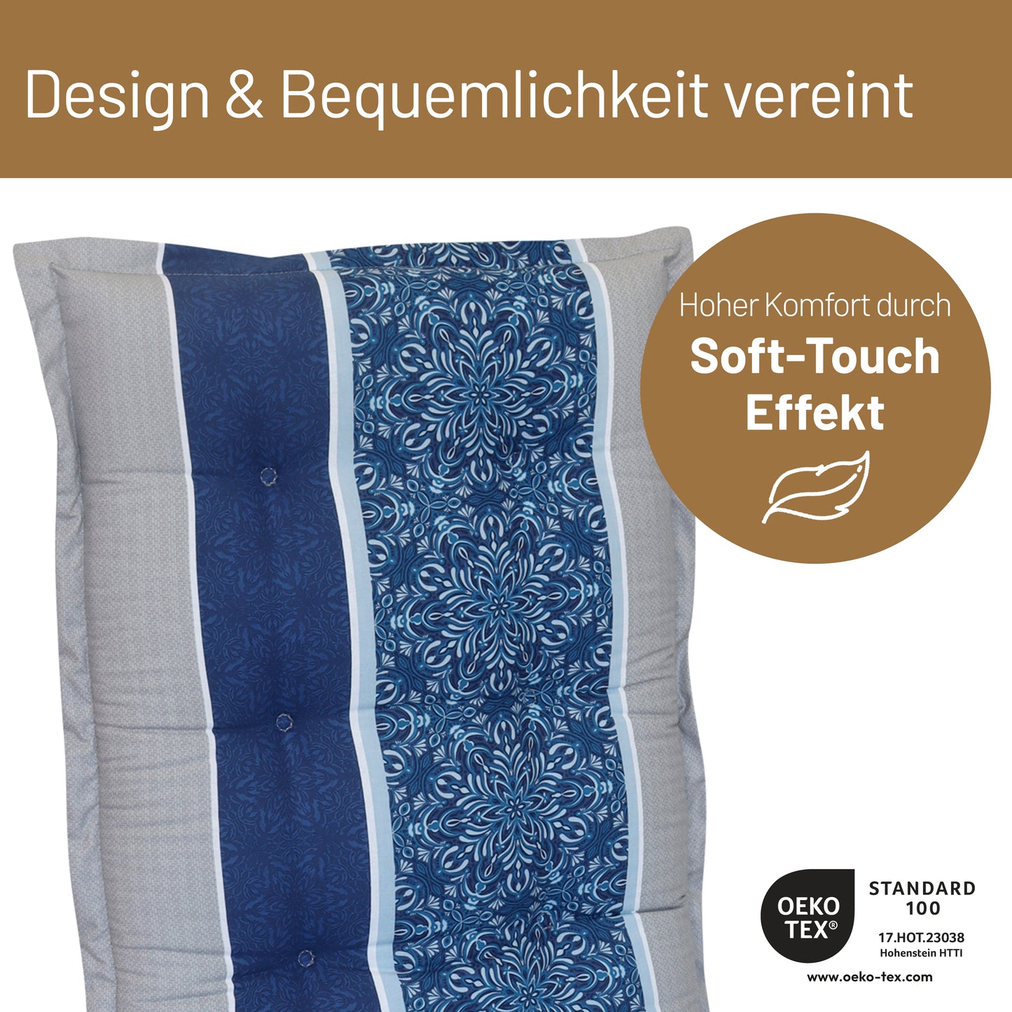 Niedriglehner VALERIA - Blau-Gestreift