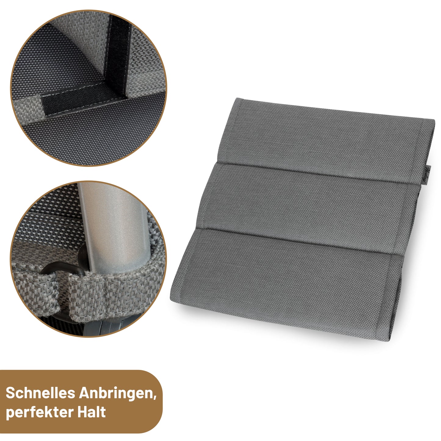 Hockerauflage LINNEA - Grau