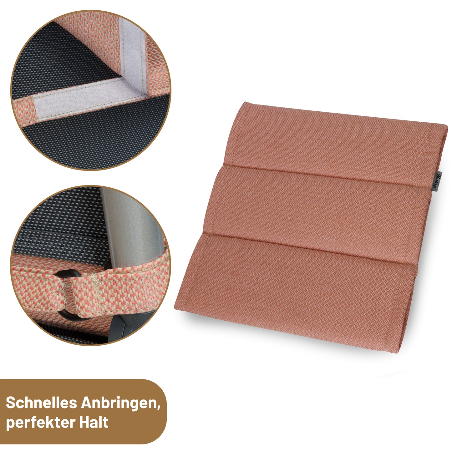 Hockerauflage LINNEA - Rosa