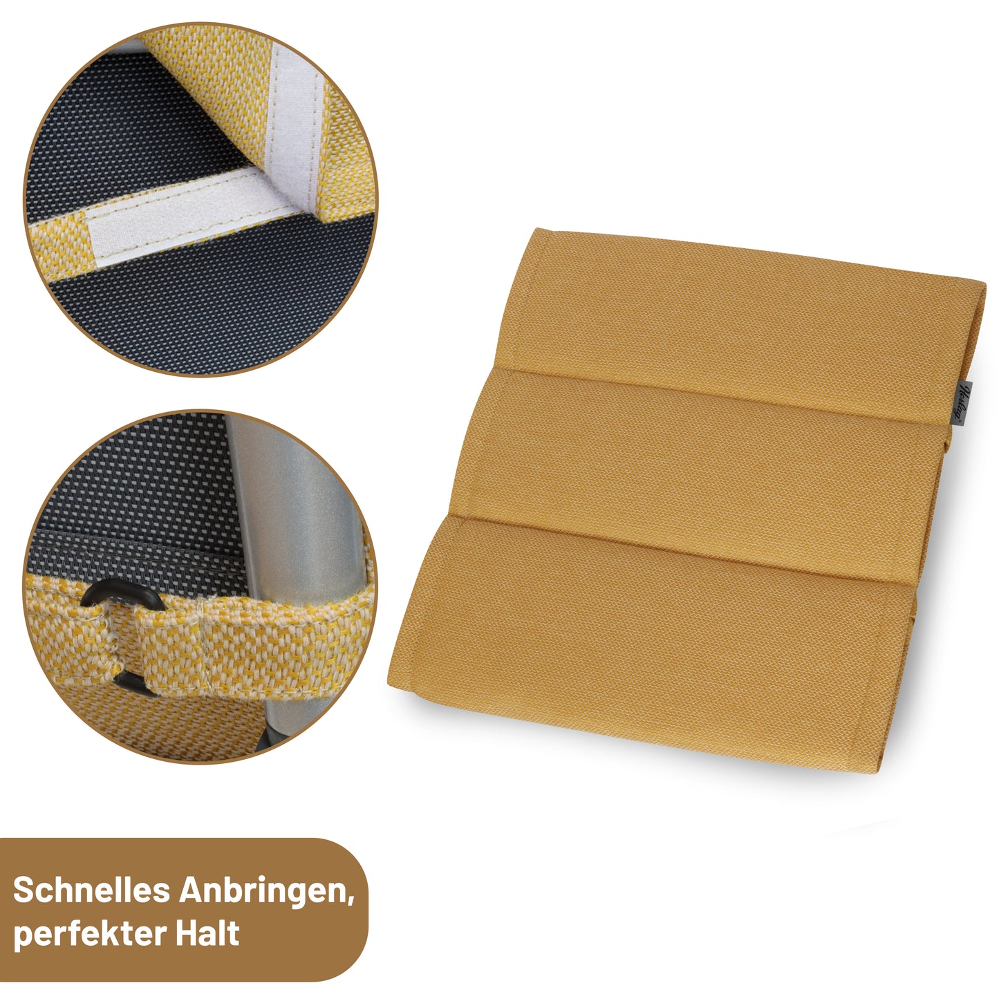 Hockerauflage LINNEA - Senfgelb