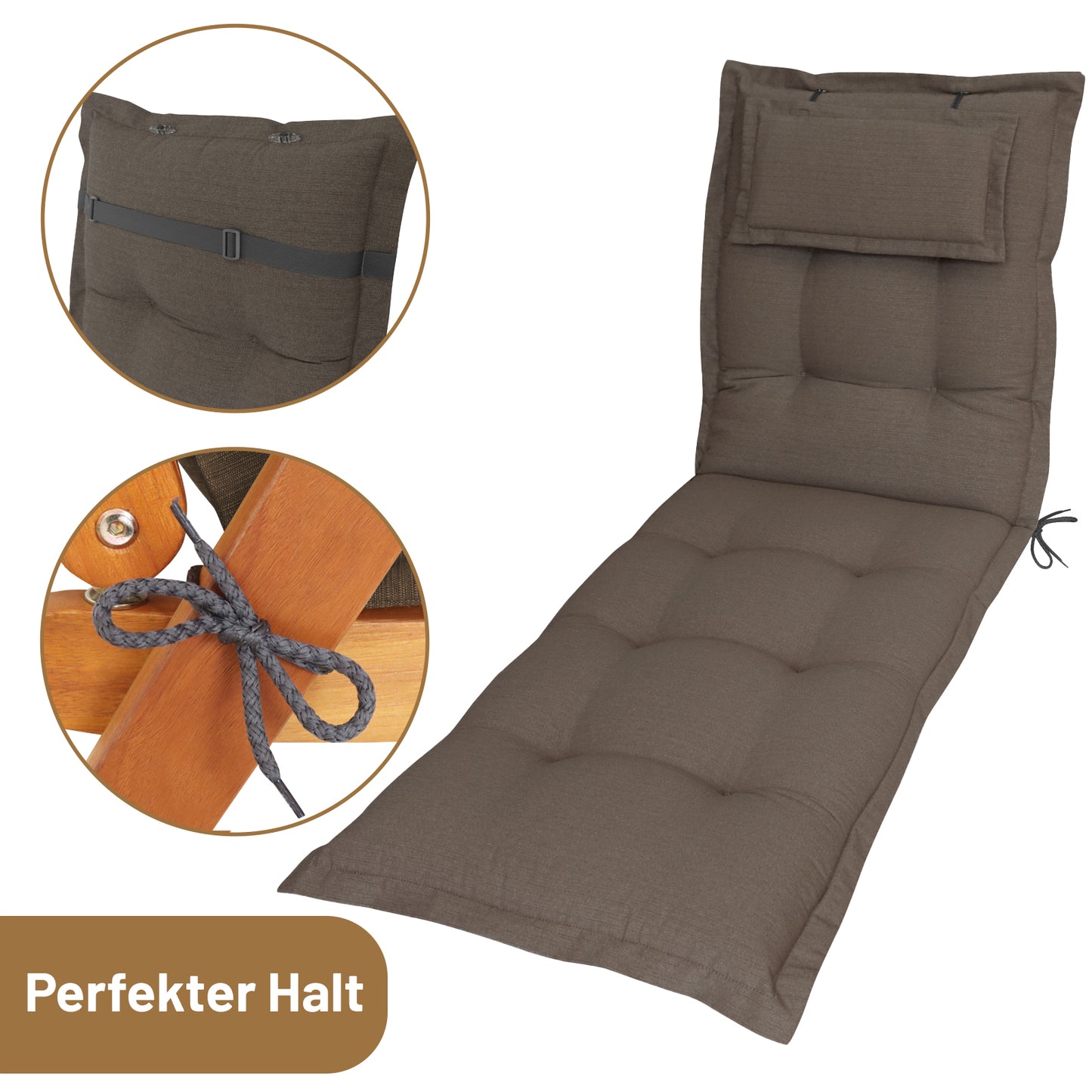 Liegenauflage AVA - Taupe
