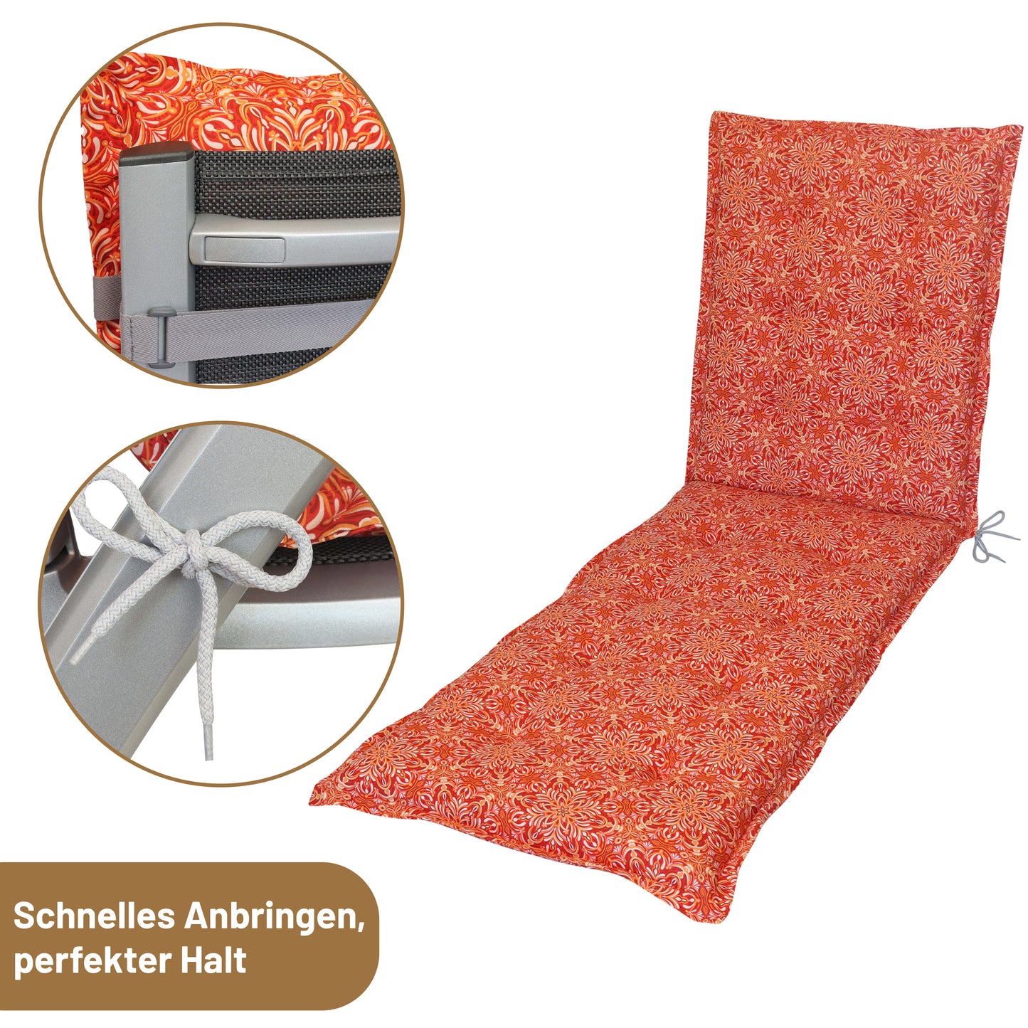 Liegenauflage VALERIA - Mandala Orange