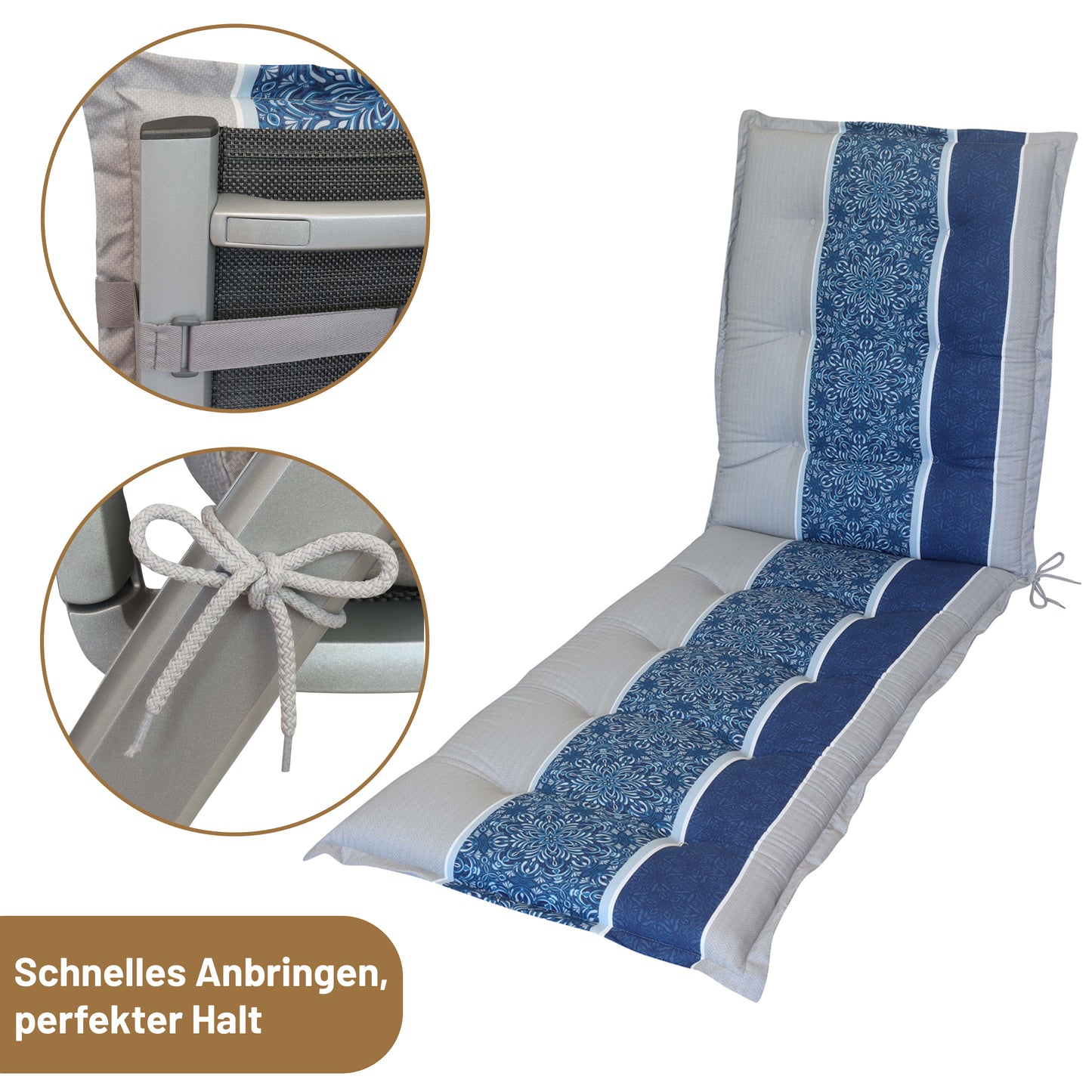 Liegenauflage VALERIA Gestreift
