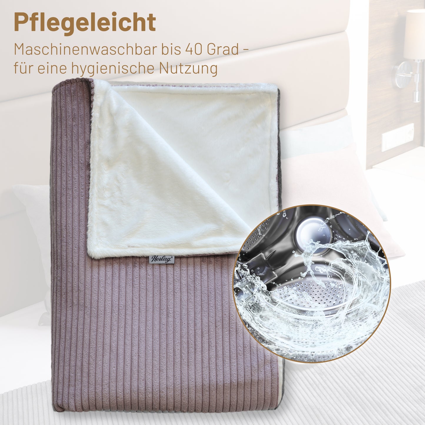 Wohndecke Ella - 140x200cm Flieder