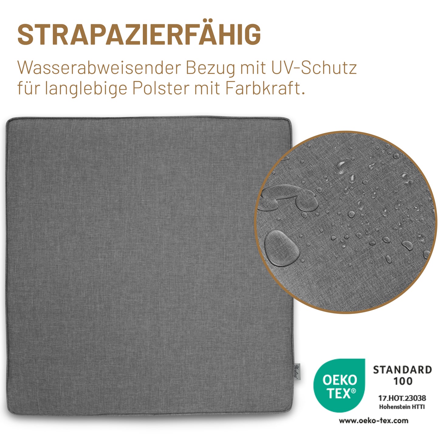 Loungekissen SUNNY - Grau 60x60cm