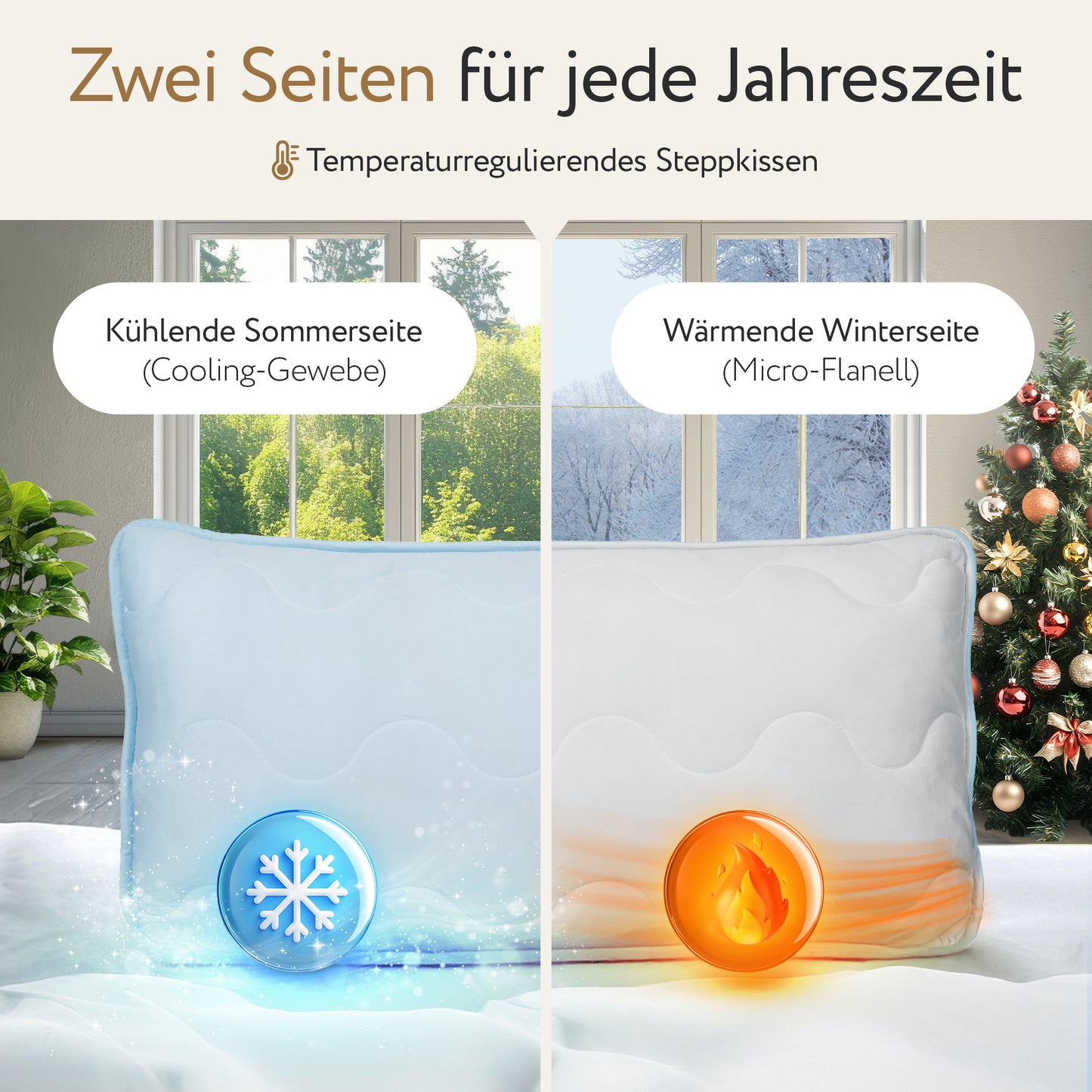 2-in-1 Kopfkissen | 40x80cm