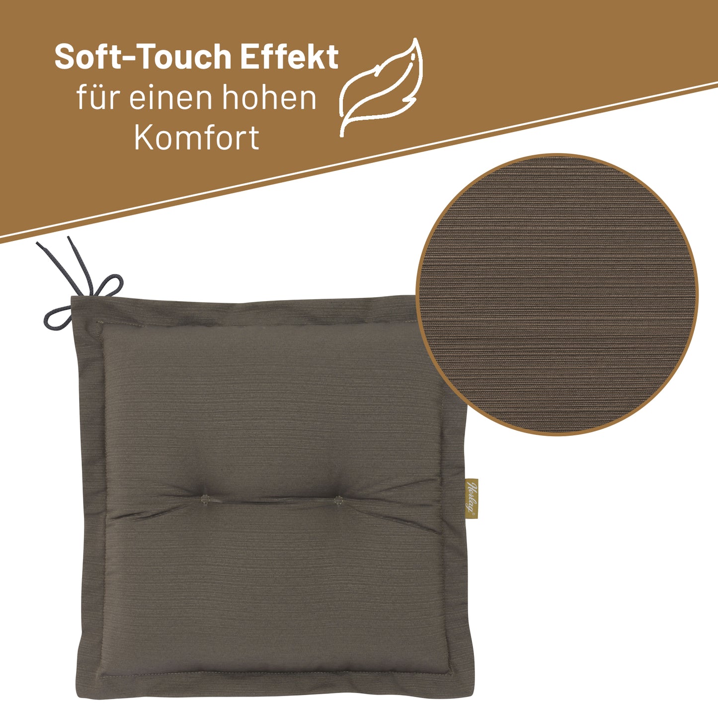 Hockerauflage AVA - Taupe