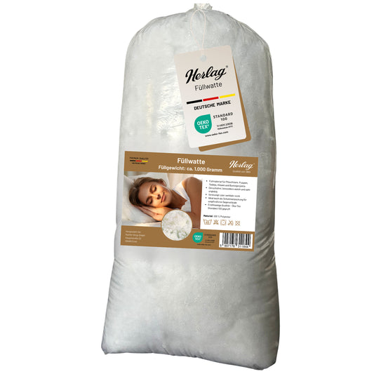 Herlag Füllwatte – vielseitig, weich und hygienisch, 1kg