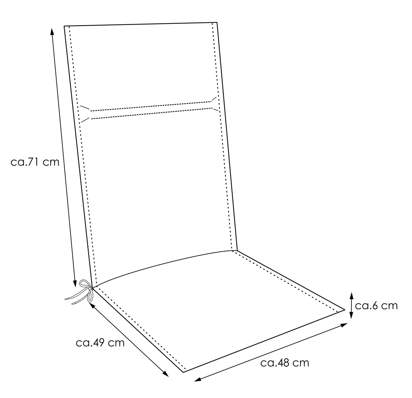 Kettler Hochlehnerauflage Palmenmotiv