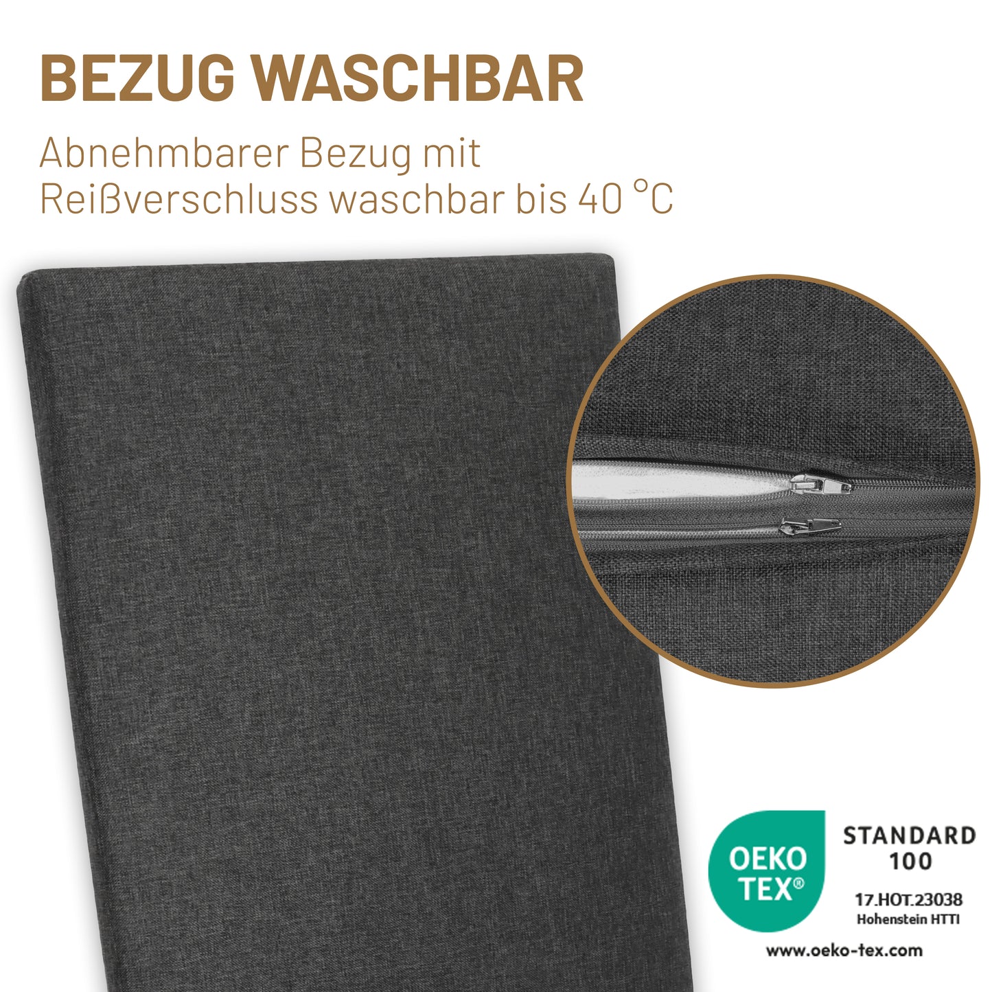 Hockerauflage SUNNY - Anthrazit