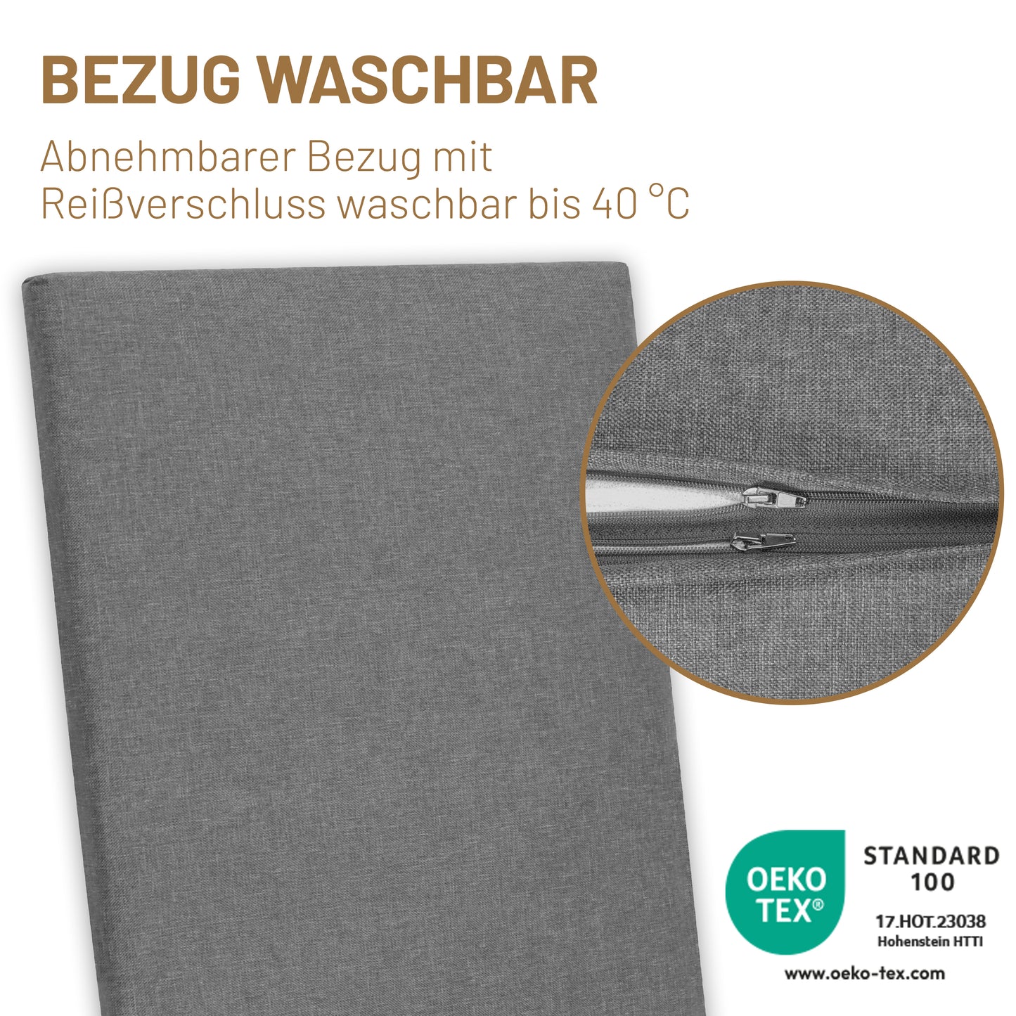Hockerauflage SUNNY - Grau