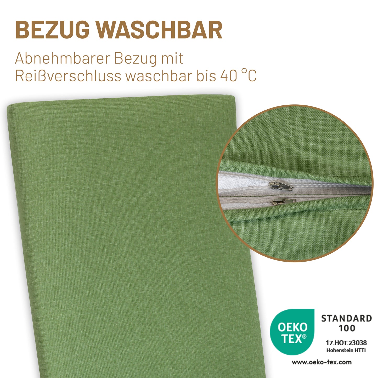 Hockerauflage SUNNY - Oliv