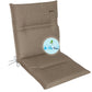 Niedriglehner-Auflage GRETA - recycelter Stoff - Taupe