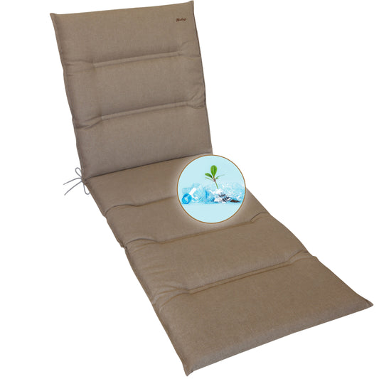 Liegenauflage GRETA - recycelter Stoff - Taupe