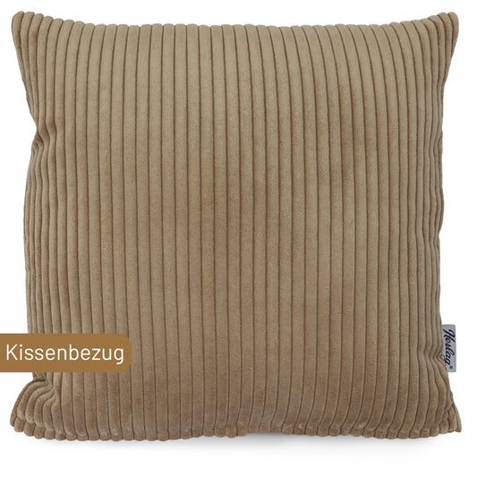 Dekokissen ELLA - 40x40cm Hellbraun - Kissenbezug