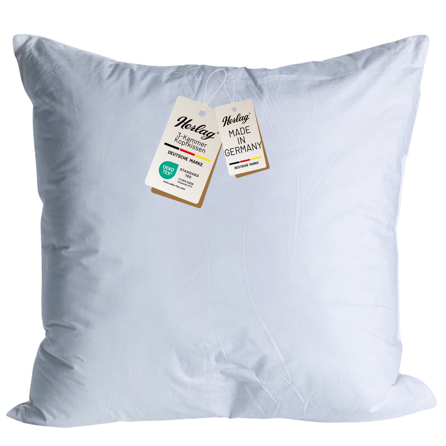 3-Kammer Kopfkissen Daunenkissen 80x80cm