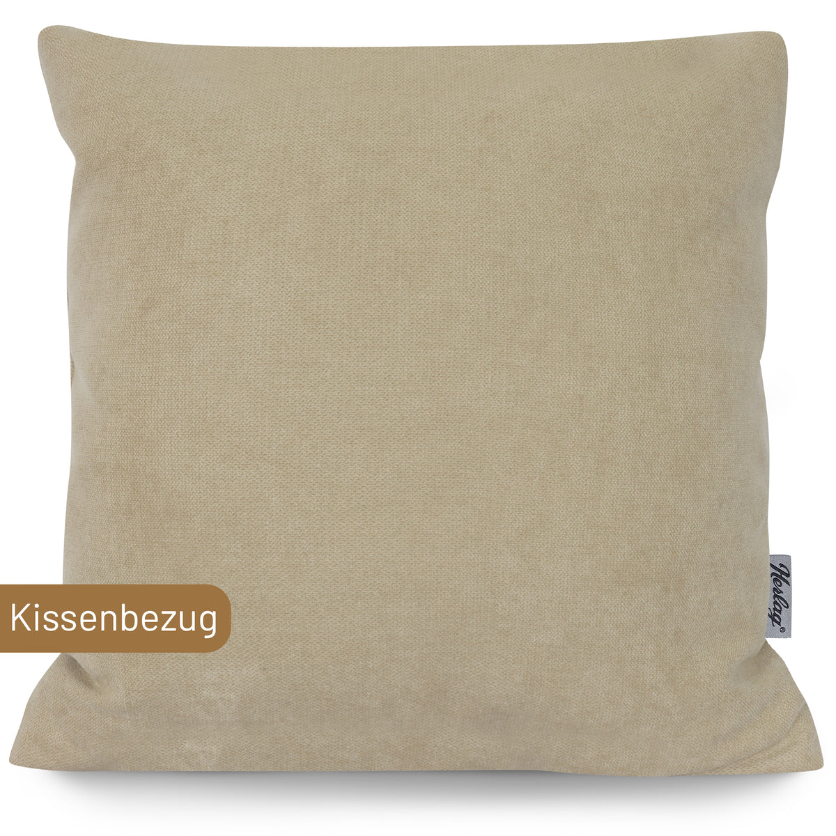 Kissenbezug FEEL 50x50cm Beige – waschbar, Öko-Tex – Herlag