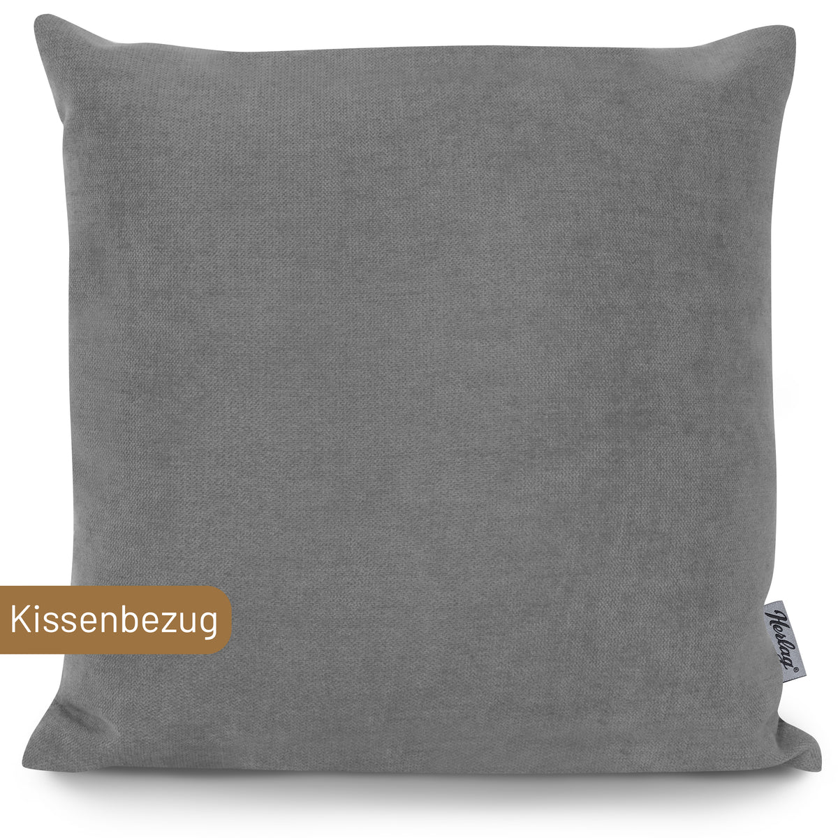 Kissenbezug FEEL 50x50cm Grau – waschbar, Öko-Tex – Herlag
