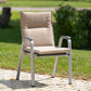 Niedriglehner-Auflage GRETA - recycelter Stoff - Taupe