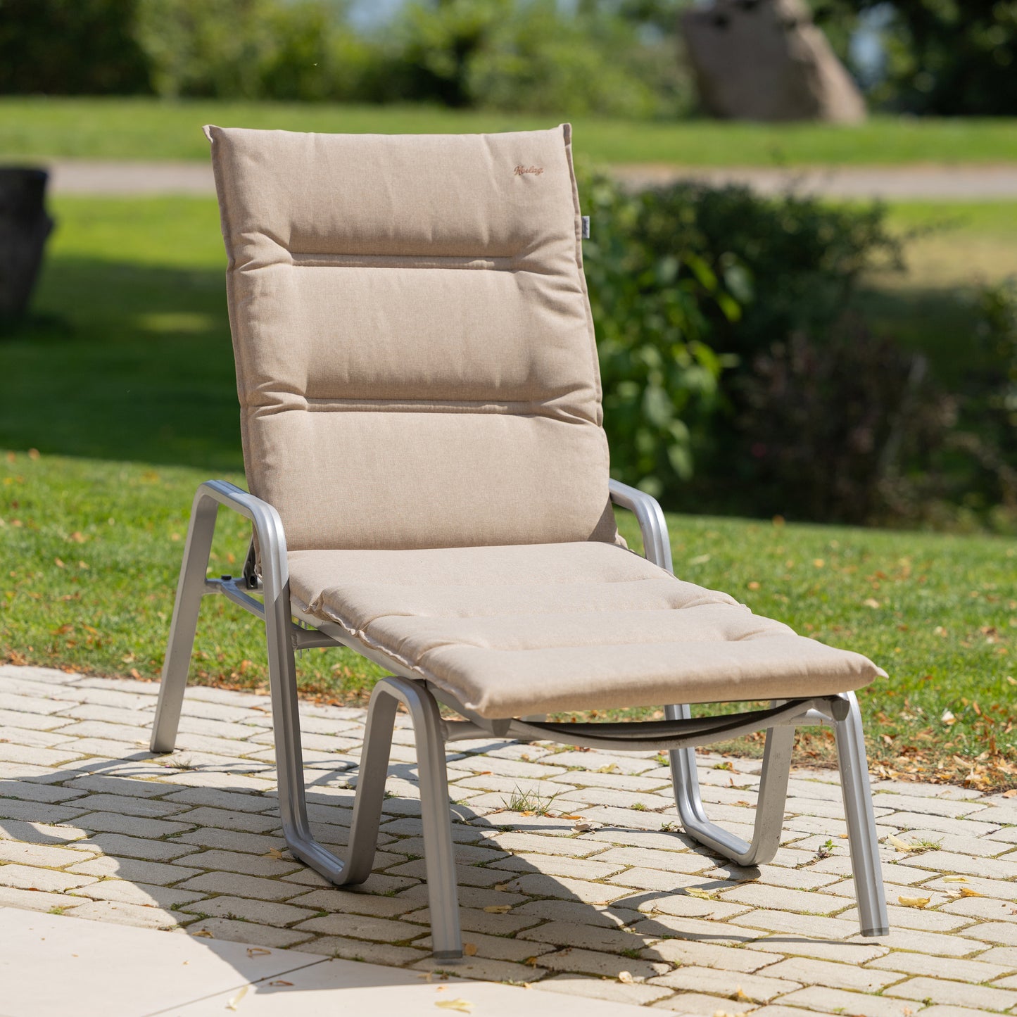 Liegenauflage GRETA - recycelter Stoff - Taupe