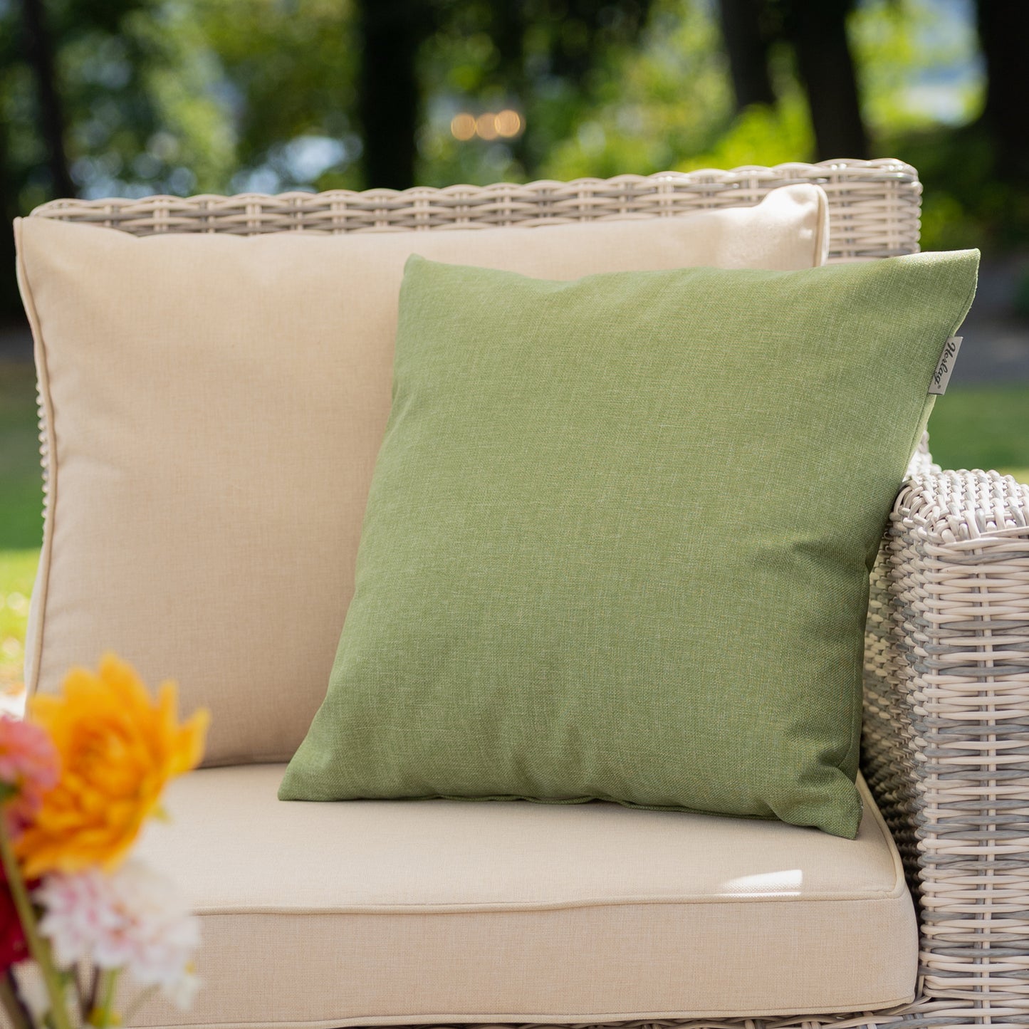 Outdoor Dekokissen Hülle Sunny 50x50cm Oliv