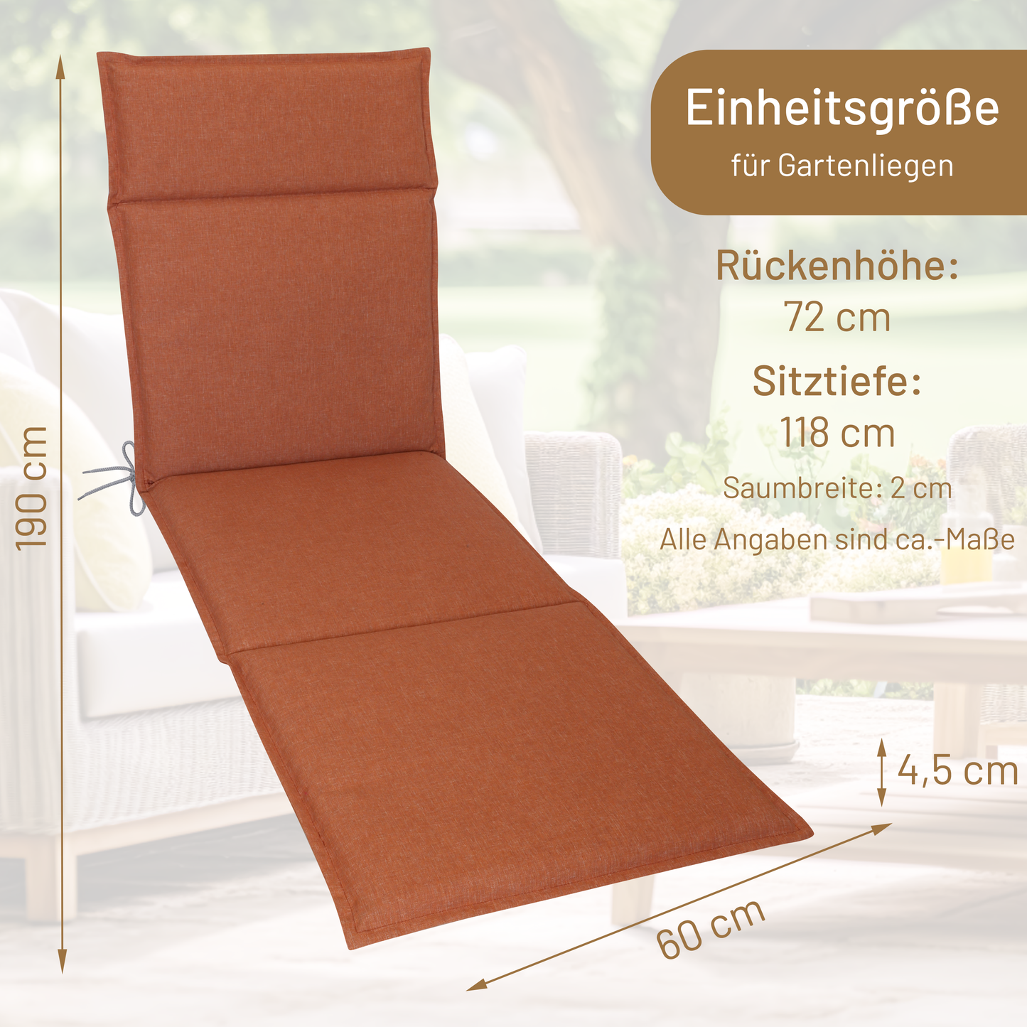 Liegenauflage BEA - Orange