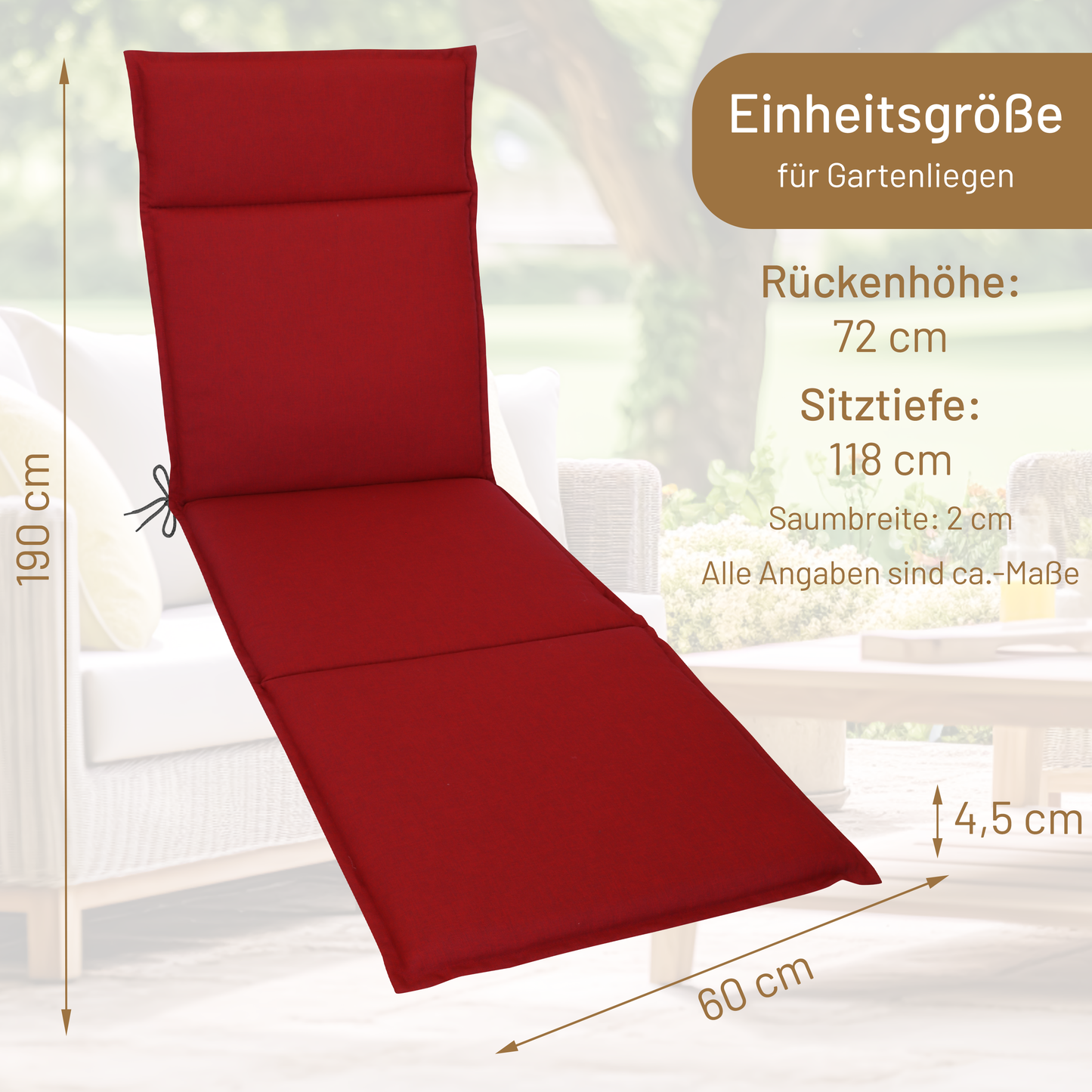 Liegenauflage BEA - Rot